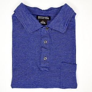 Michael Kors Men's Short Sleeve Polo Pocket T-Shirt Size XL Cotton Micro Stripe